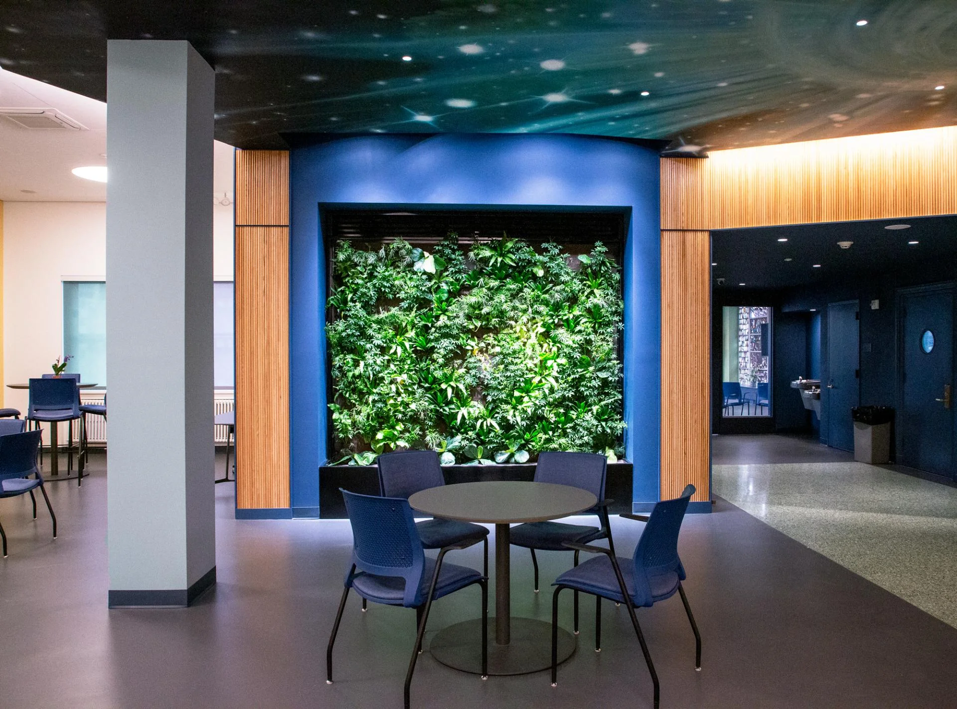 The Living Wall mural in lobby