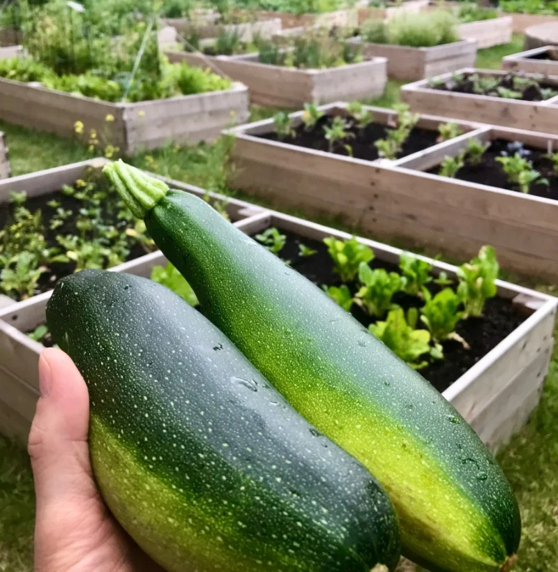 zucchinis picked from TBP garden